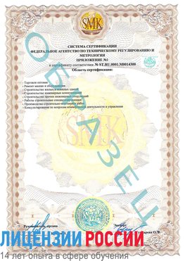 Образец сертификата соответствия (приложение) Новомичуринск Сертификат OHSAS 18001